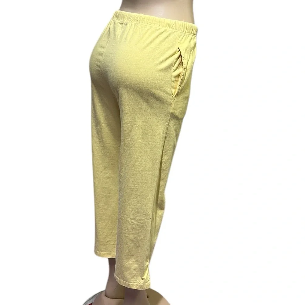 Disney Winnie The Pooh Cropped Pajama Pants Loungewear Yellow Large - Picture 6 of 15